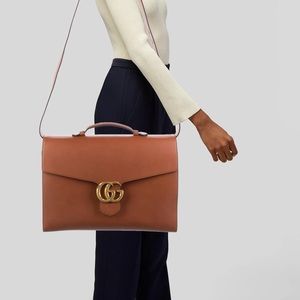 GUCCI GG Marmont Vitello Briefcase